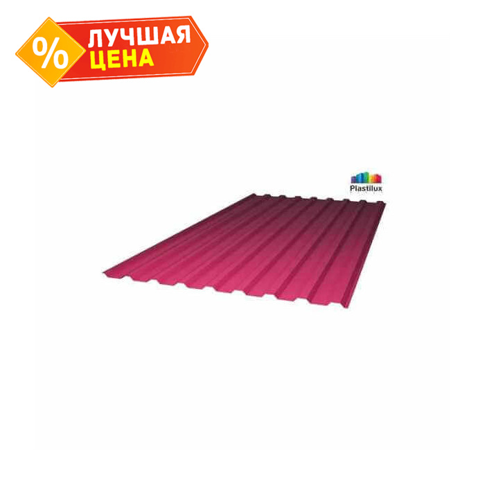 Профилированный поликарбонат 0,8 мм МП-20 SUNNEX гранат 2000х1150 мм