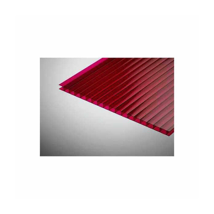 Сотовый поликарбонат 8 мм КОЛИБРИ гранат 2100х12000 мм